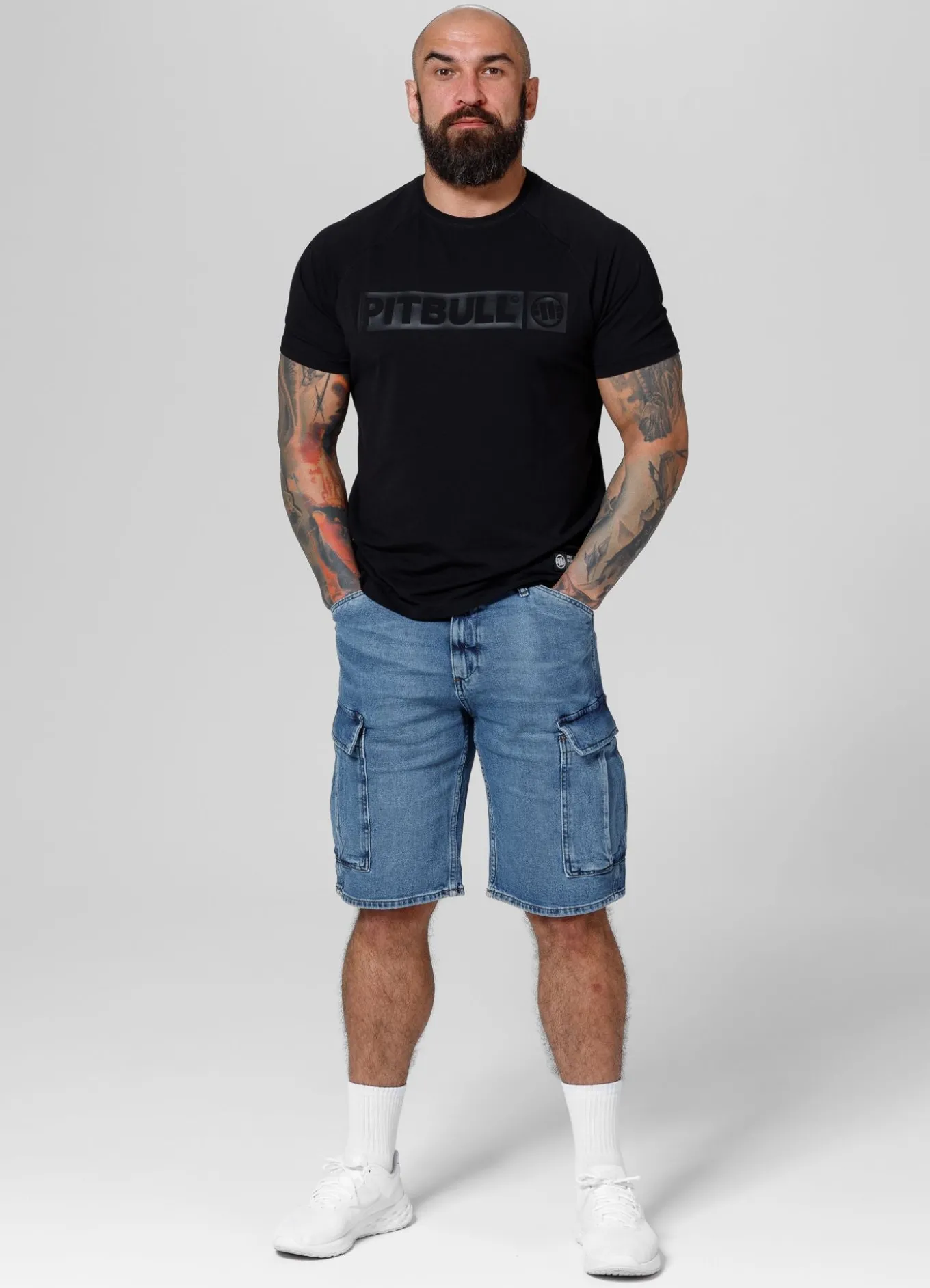 Denim cargo shorts Classic Wash Deerhorn