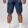 Denim cargo shorts Navy Wash Longspur