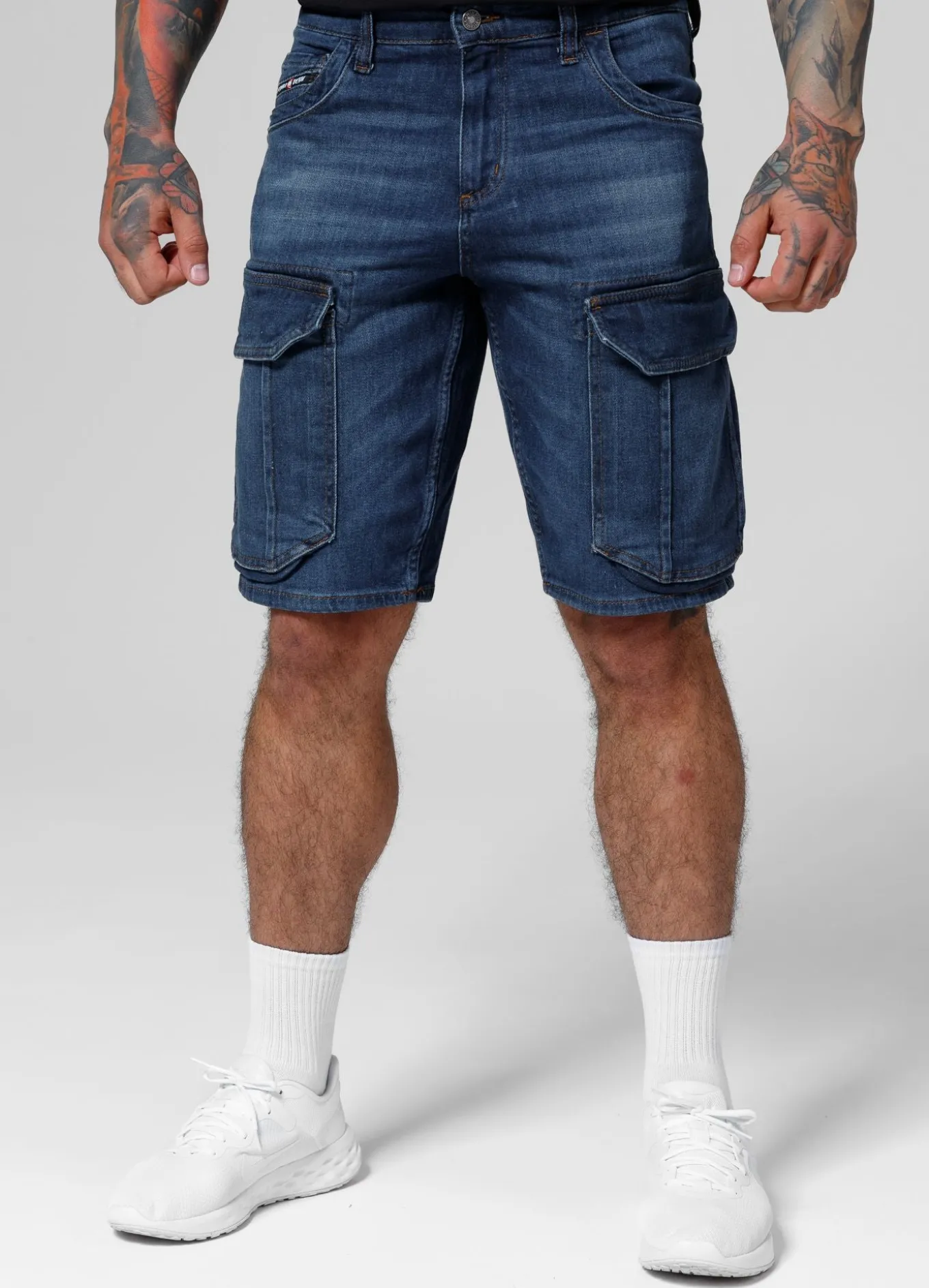 Denim cargo shorts Navy Wash Longspur