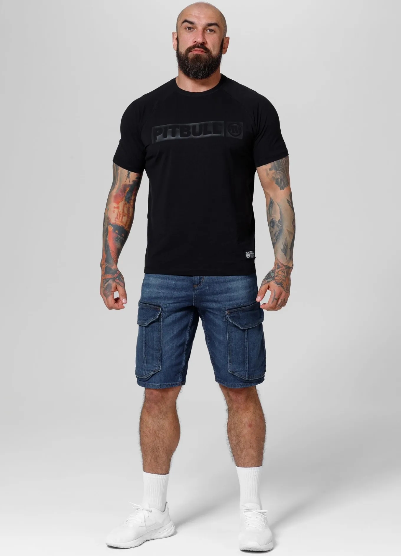 Denim cargo shorts Navy Wash Longspur