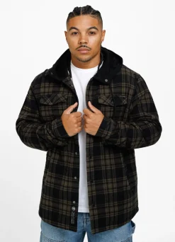 Hooded Padded Flannel Shirt Pioneer