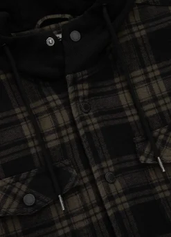 Hooded Padded Flannel Shirt Pioneer