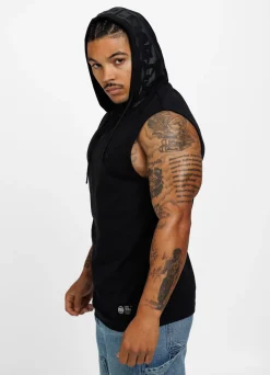Hoodie tank top Spandex Hilltop - Black