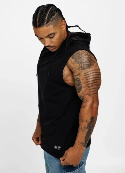 Hoodie tank top Spandex Hilltop - Black