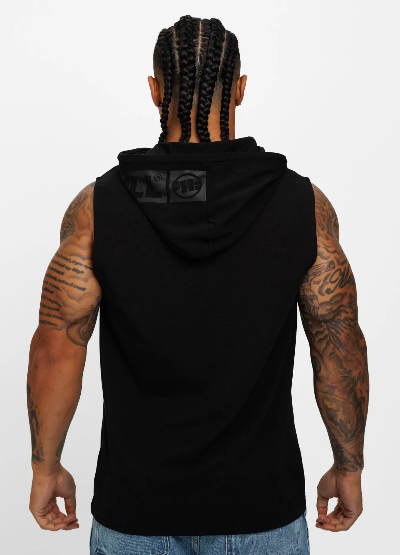 Hoodie tank top Spandex Hilltop - Black