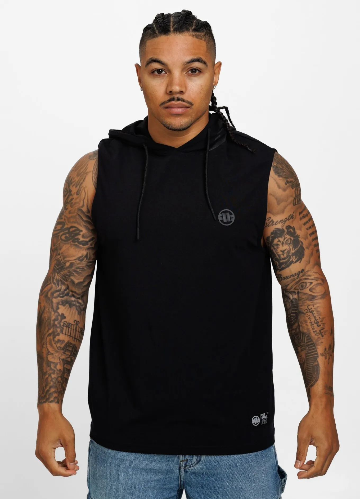 Hoodie tank top Spandex Hilltop - Black