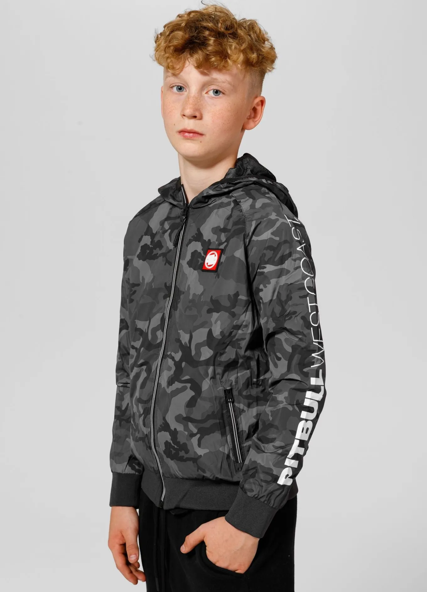 Kids transitional hooded jacket Athletic Sleeve Junior
