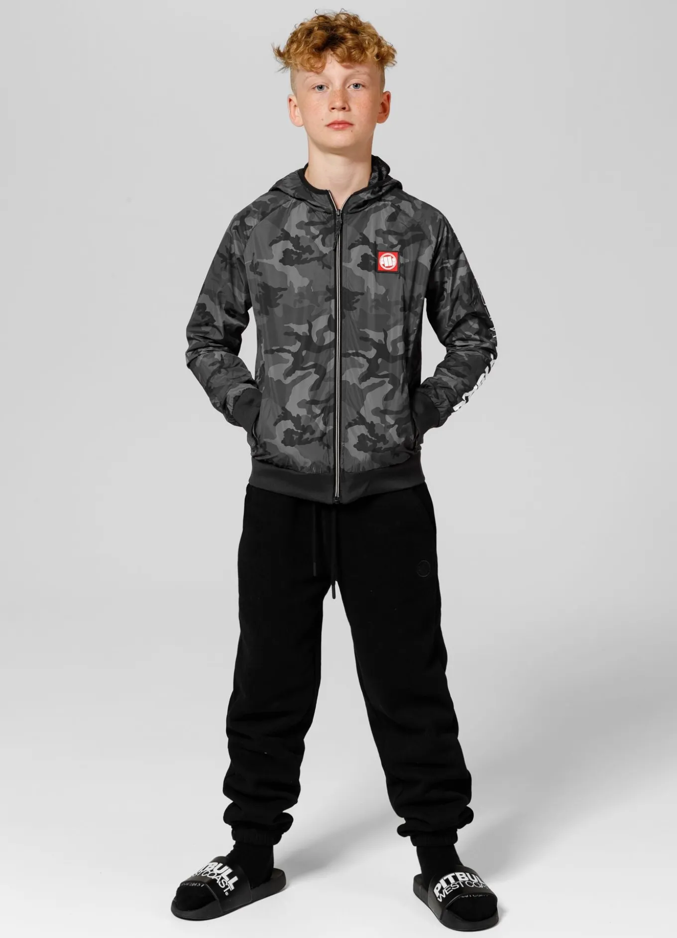 Kids transitional hooded jacket Athletic Sleeve Junior