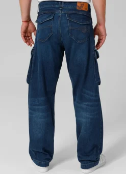 LONGSPUR Cargo Navy Wash Jeans