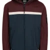 Men's hooded jacket 2 Color Longwood - Burgundy/Navy