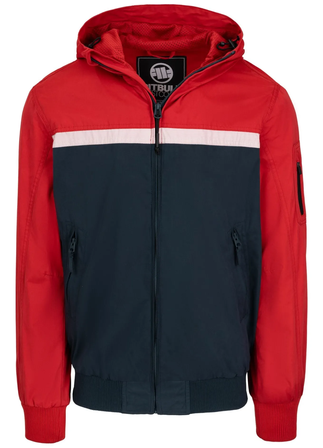 Men's hooded jacket 2 Color Longwood - Red/Navy