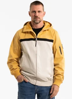 Men's hooded jacket 2 Color Longwood - Yellow/Offwhite