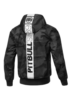 Men's hooded jacket Athletic Hilltop - All Black Camo