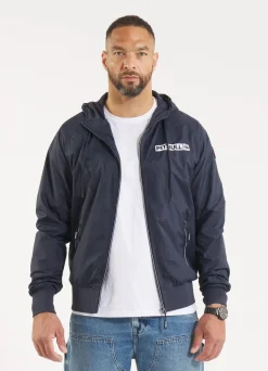 Men's hooded jacket Athletic Logo - Navy