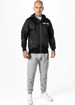 Men's hooded jacket Athletic Logo - Black