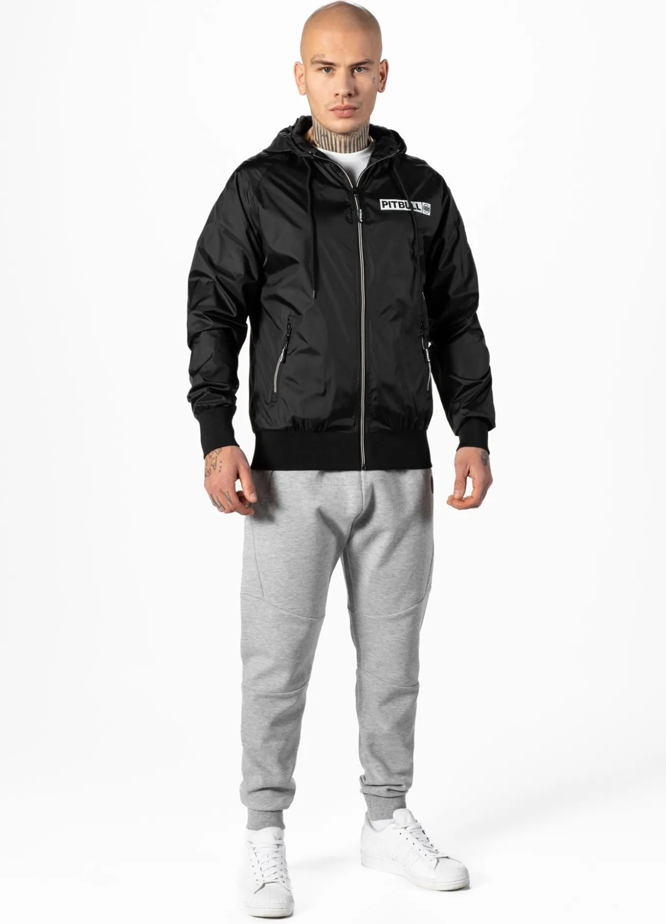 Men's hooded jacket Athletic Logo - Black