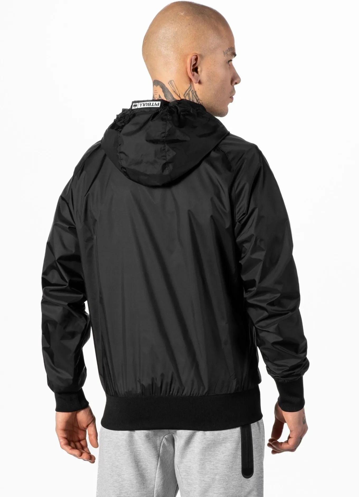 Men's hooded jacket Athletic Logo - Black