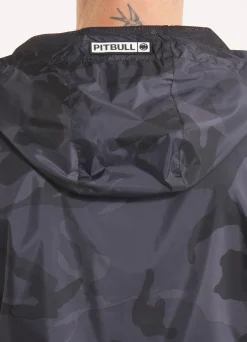 Men's hooded jacket Athletic Logo - All Black Camo