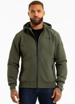 Men's hooded Softshell jacket Midway II - Olive