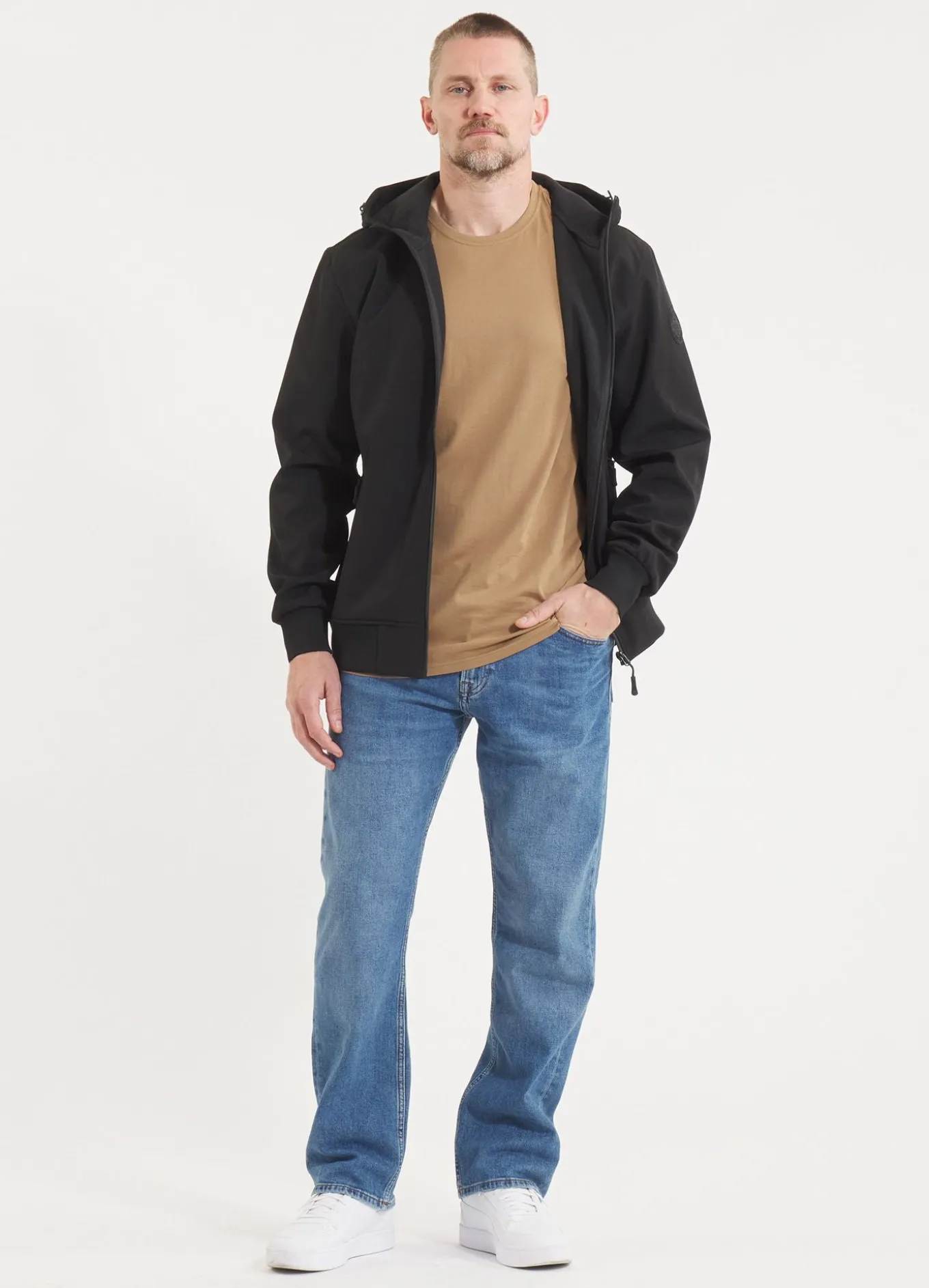 Men's hooded Softshell jacket Midway II - Black