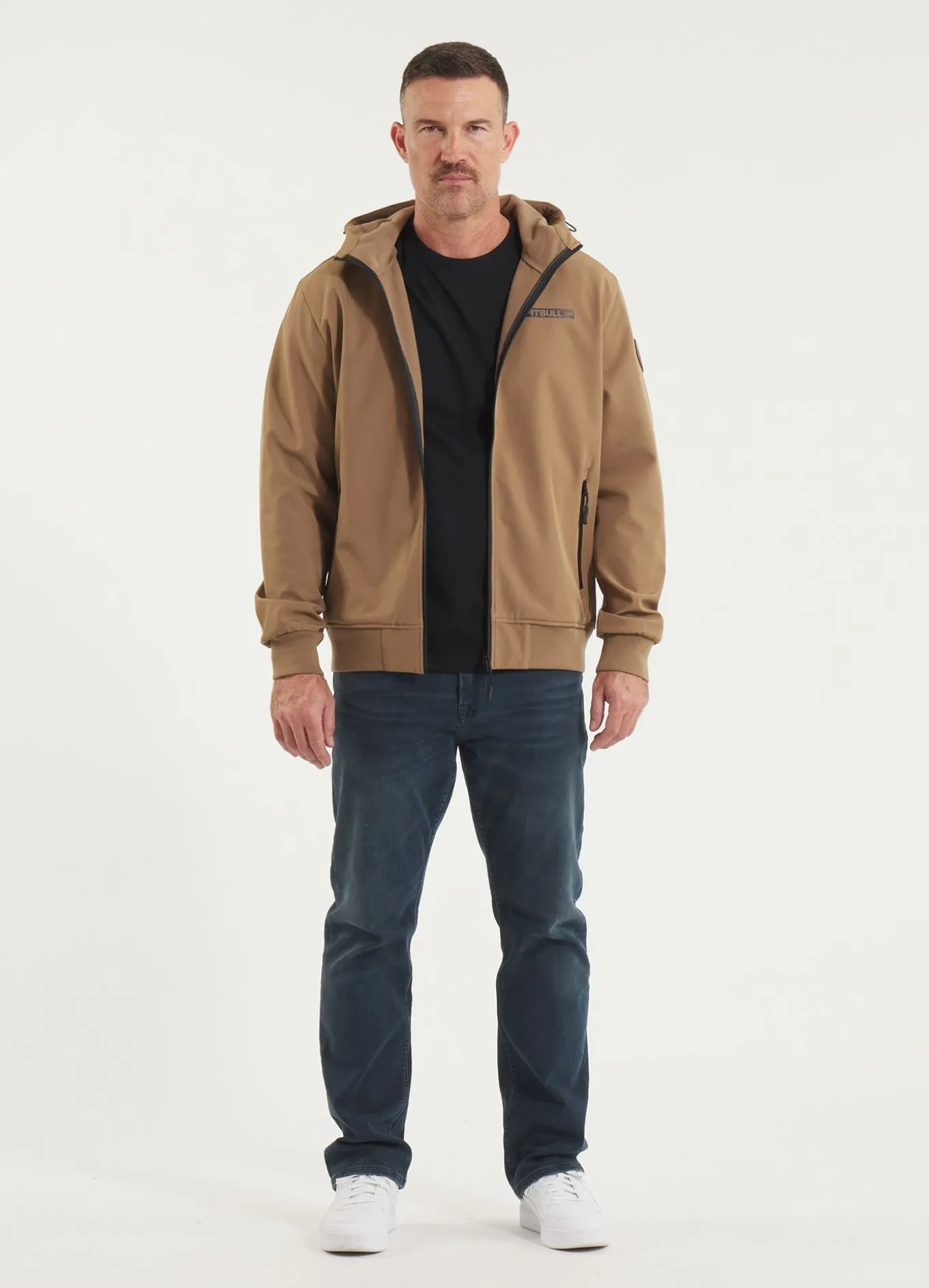 Men's hooded Softshell jacket Midway II - Coyote brown
