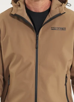 Men's hooded Softshell jacket Midway II - Coyote brown