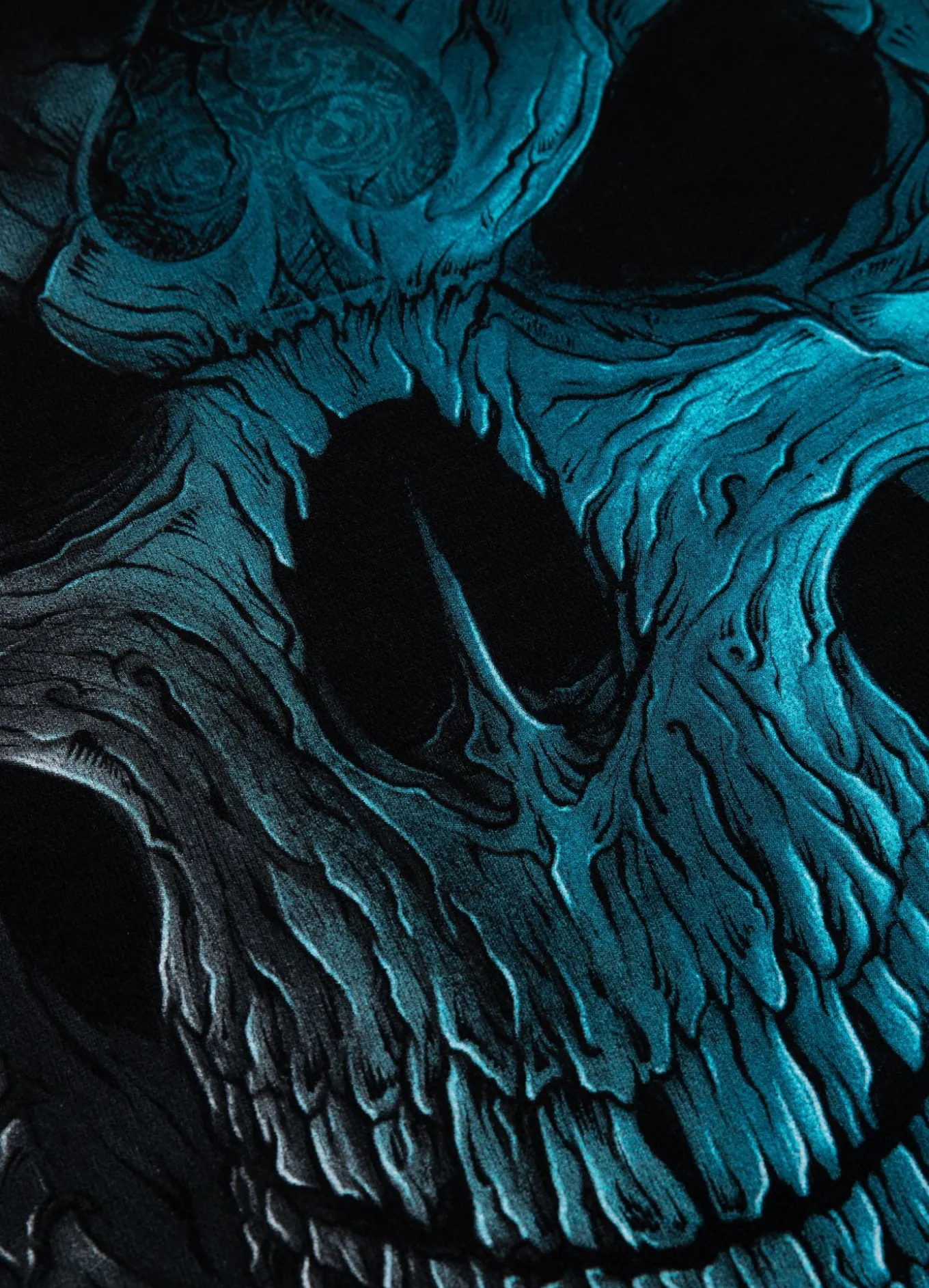 Men's Hoodie Blue Skull