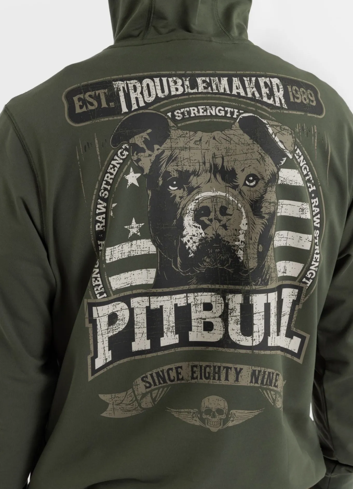 Men's Hoodie TROUBLEMAKER - Dark green