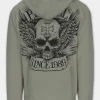 Men's Hoodie Washed BITE ME - Gray Harbour