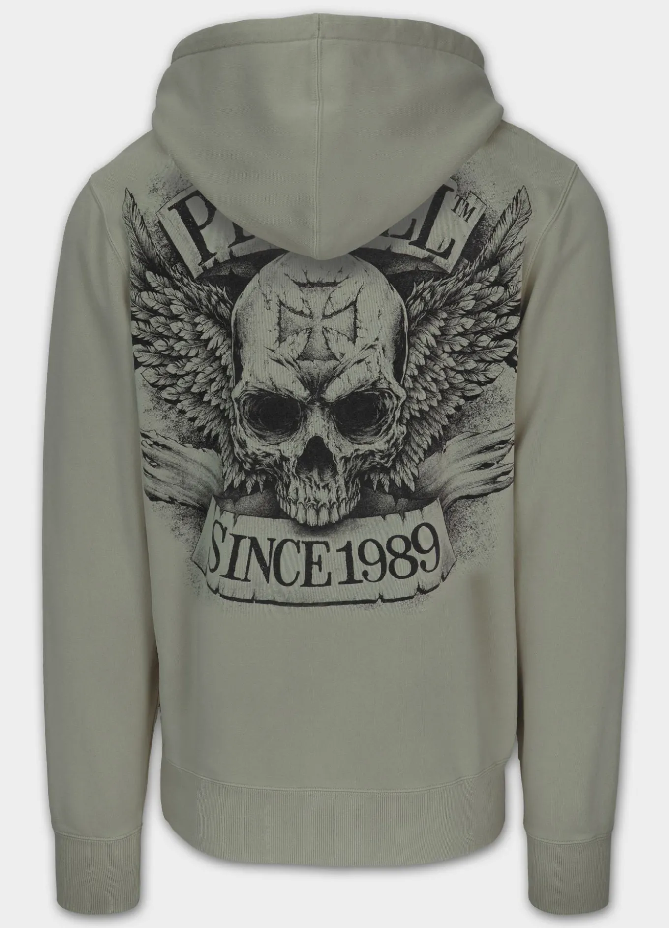 Men's Hoodie Washed BITE ME - Gray Harbour