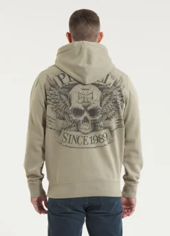Men's Hoodie Washed BITE ME - Gray Harbour