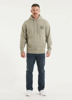 Men's Hoodie Washed BITE ME - Gray Harbour