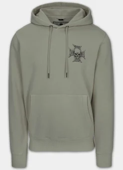 Men's Hoodie Washed BITE ME - Gray Harbour