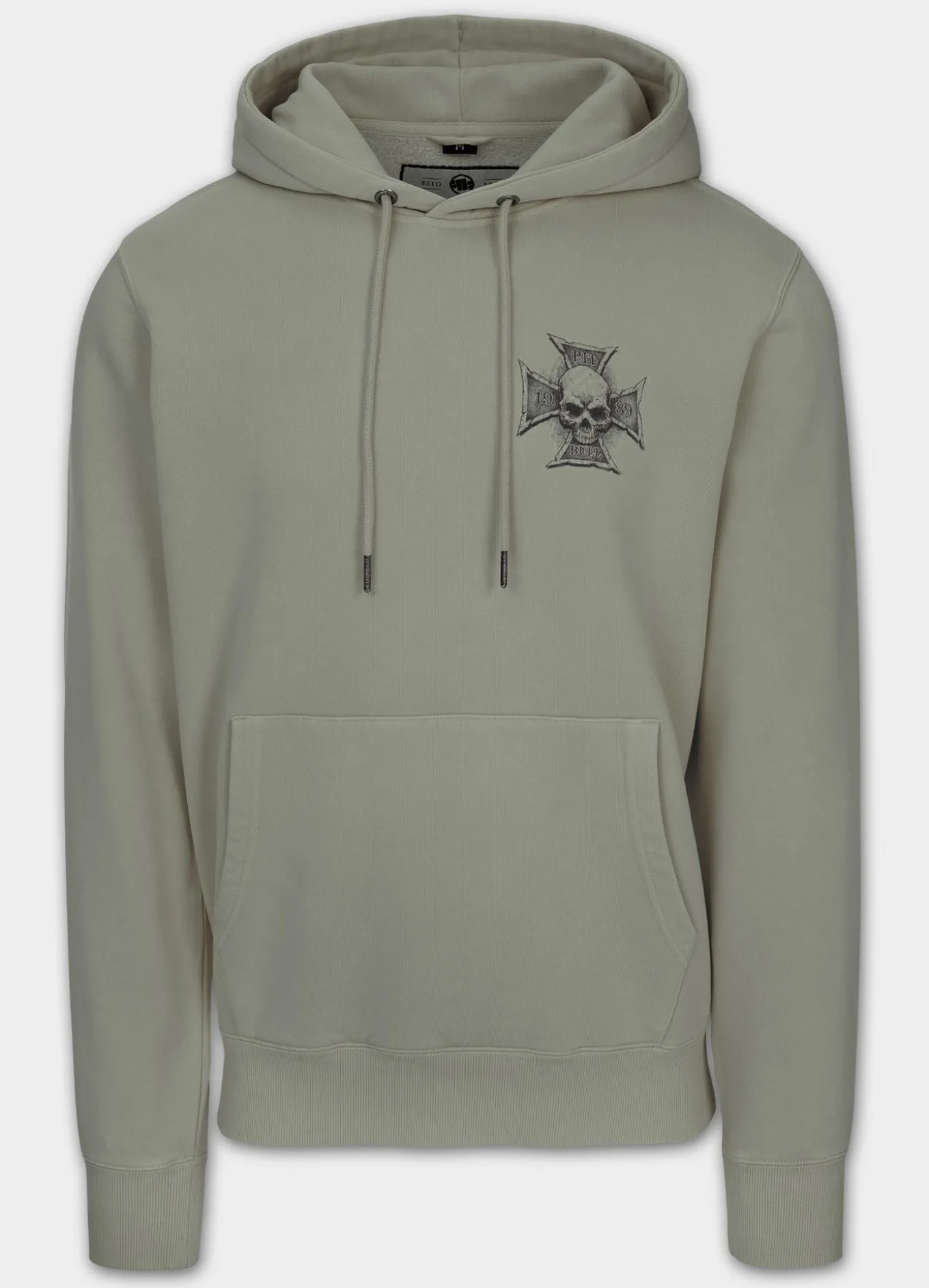 Men's Hoodie Washed BITE ME - Gray Harbour