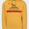 Men's Hoodie Washed CALIFORNIA FLAG - Washed yellow