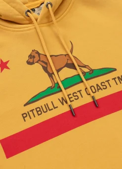 Men's Hoodie Washed CALIFORNIA FLAG - Washed yellow
