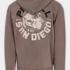 Men's Hoodie Washed DOG SD - Burgundy