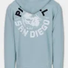 Men's Hoodie Washed DOG SD - Light blue