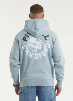 Men's Hoodie Washed DOG SD - Light blue