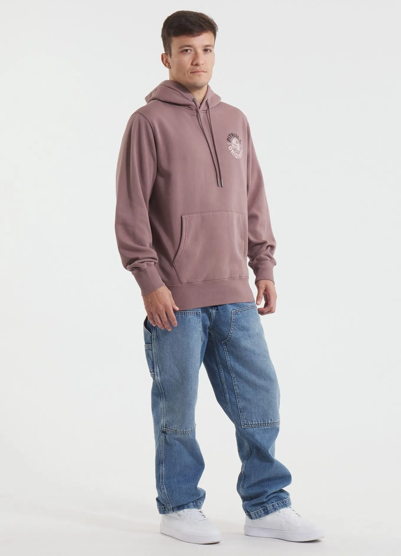 Men's Hoodie Washed DOG SD - Burgundy