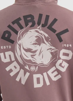 Men's Hoodie Washed DOG SD - Burgundy