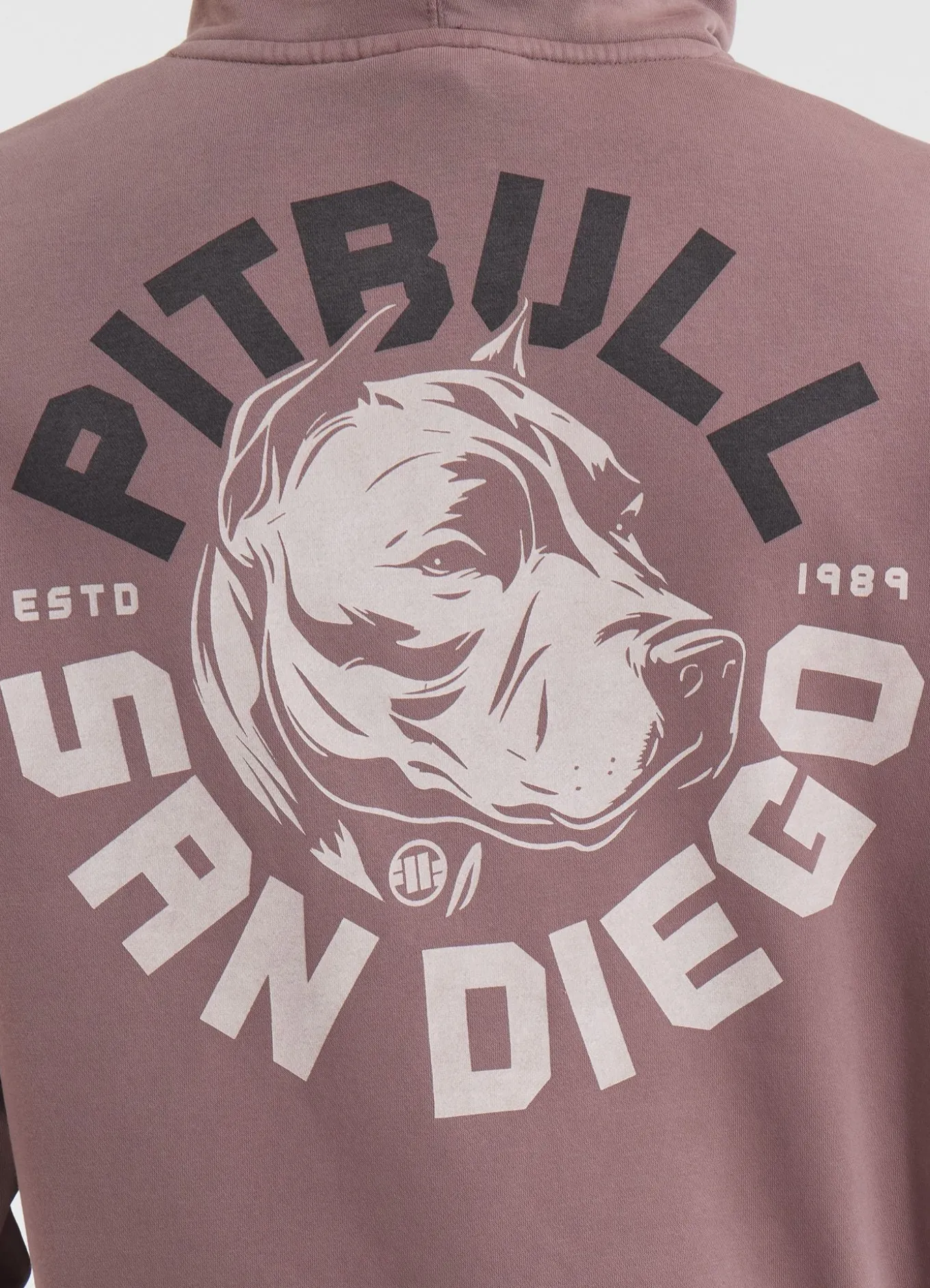 Men's Hoodie Washed DOG SD - Burgundy