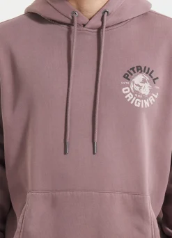 Men's Hoodie Washed DOG SD - Burgundy