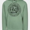 Men's Hoodie Washed VINTAGE BJJ - Washed green