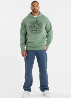 Men's Hoodie Washed VINTAGE BJJ - Washed green