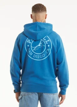 Men's Hoodie Washed VINTAGE BOXING - Shade blue