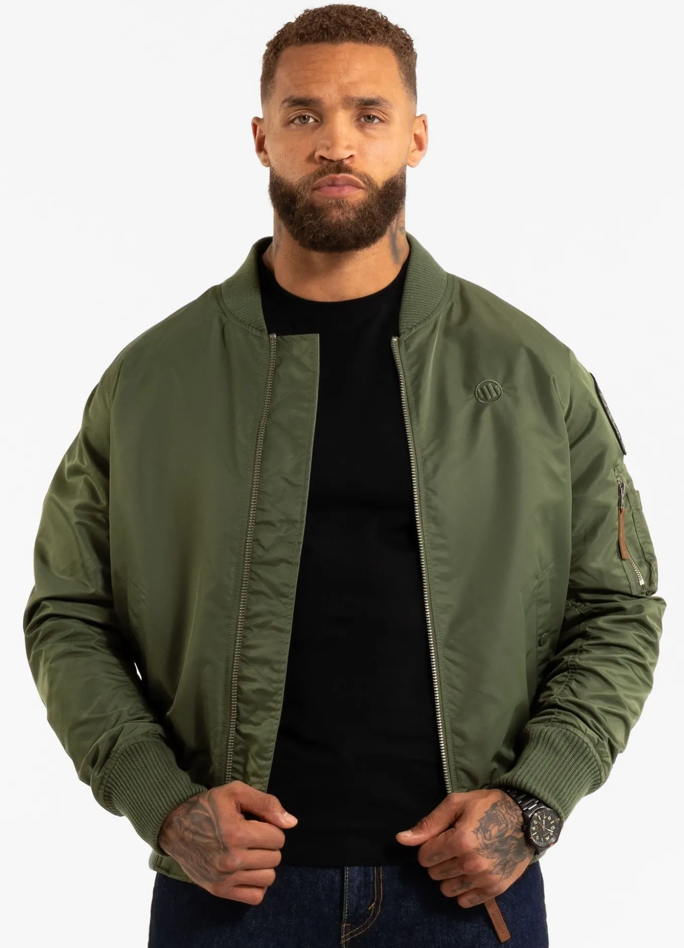 Men's jacket MA-1 Logo - Olive