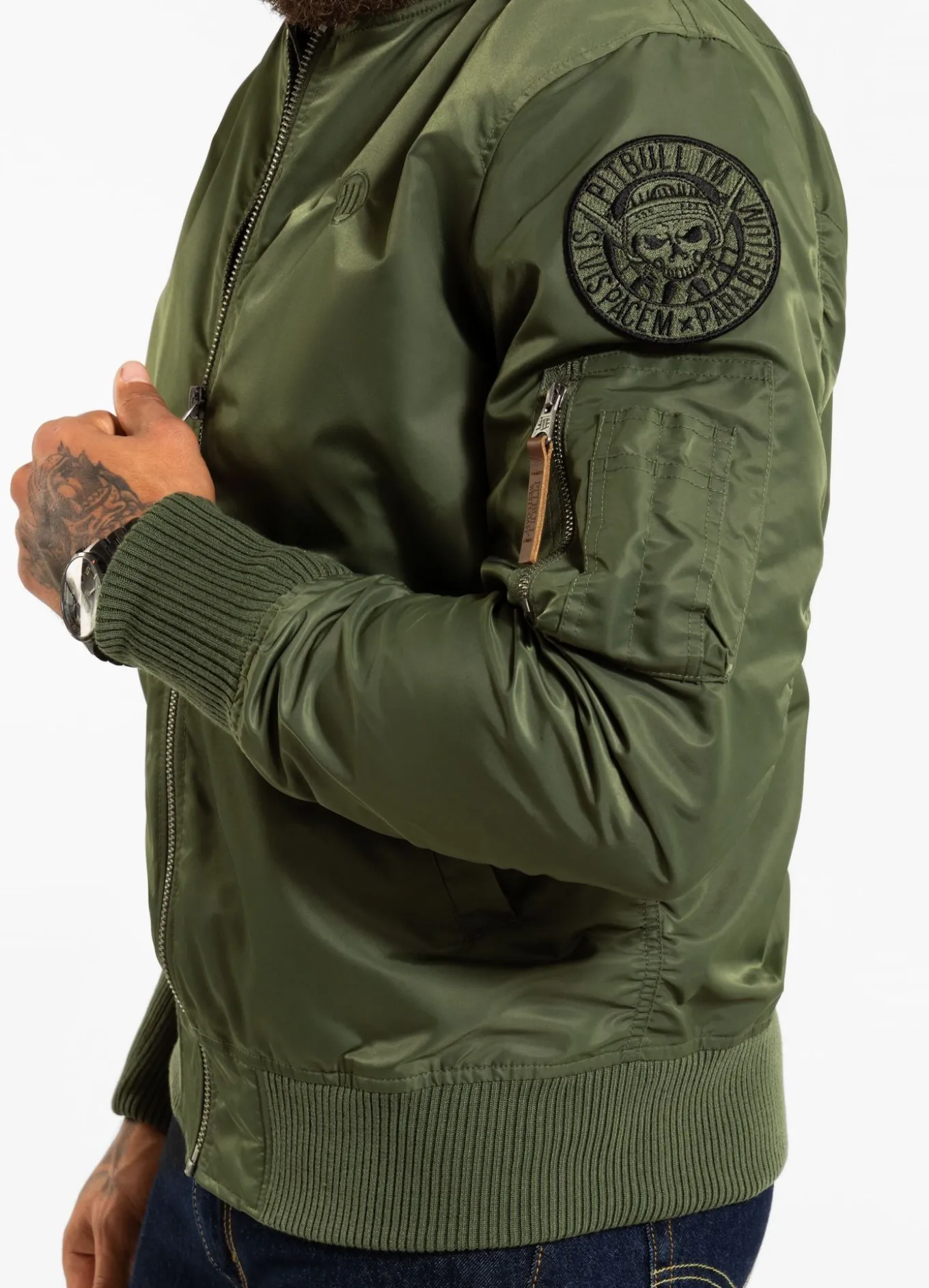 Men's jacket MA-1 Logo - Olive