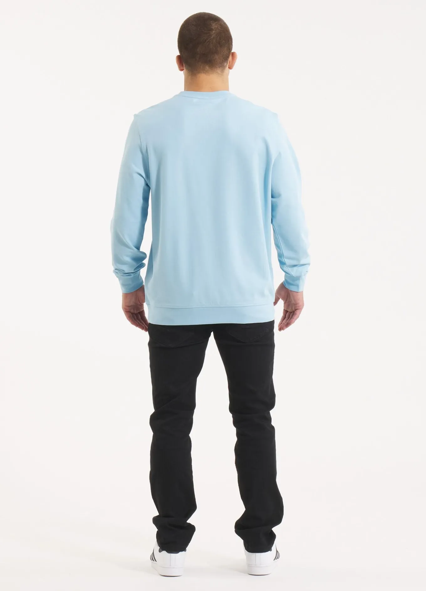Men's Longsleeve Pique Rockey - Light blue
