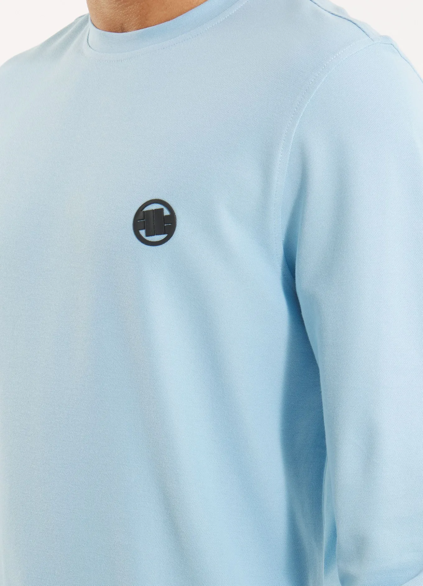 Men's Longsleeve Pique Rockey - Light blue